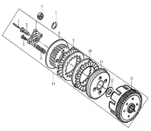 Manzana Clutch CtaSliper AKT 125NKD - Imagen 2