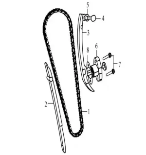 Guia Tensor Cadenilla AKT CR5 180TTR 180TTX 180XM - Imagen 2