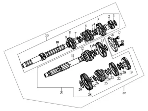 Buje Piñon 2da 20x23x7.3 RE AKT 180TTR 180TTX CR5 - Imagen 2