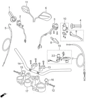 Manigueta Clutch AKT 180XM 200SM 125/150 TTR 180TTR 180TTX 180XM - Imagen 2