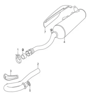 Mofle Inox AKT 125/150 TTR 180TTR 200TTR/X - Imagen 2